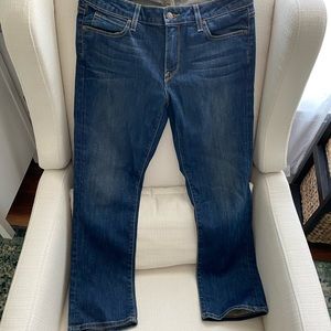 Vince medium wash cropped straight leg jeans